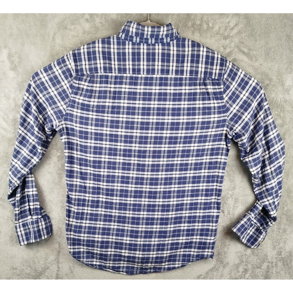 Faherty Movement Button Shirt Mens Medium Performance Dark Blue Plaid - Picture 2 of 13
